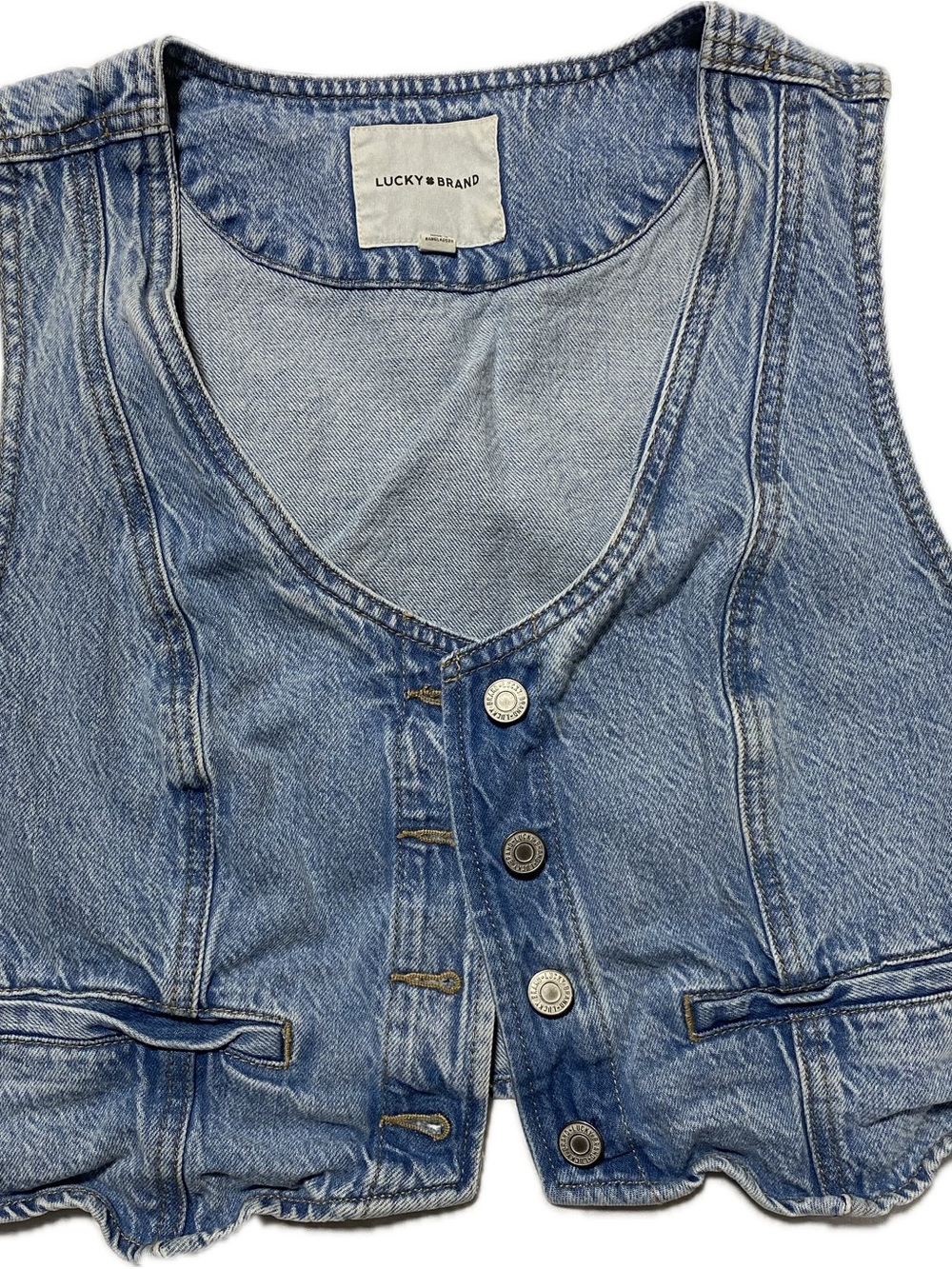 Lucky Brand Light Blue Denim Vest